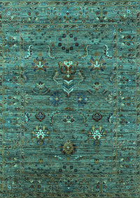 Oriental Turquoise Industrial Rug, urb2404turq