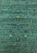 Oriental Turquoise Industrial Rug, urb2404turq