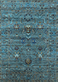 Oriental Light Blue Industrial Rug, urb2404lblu