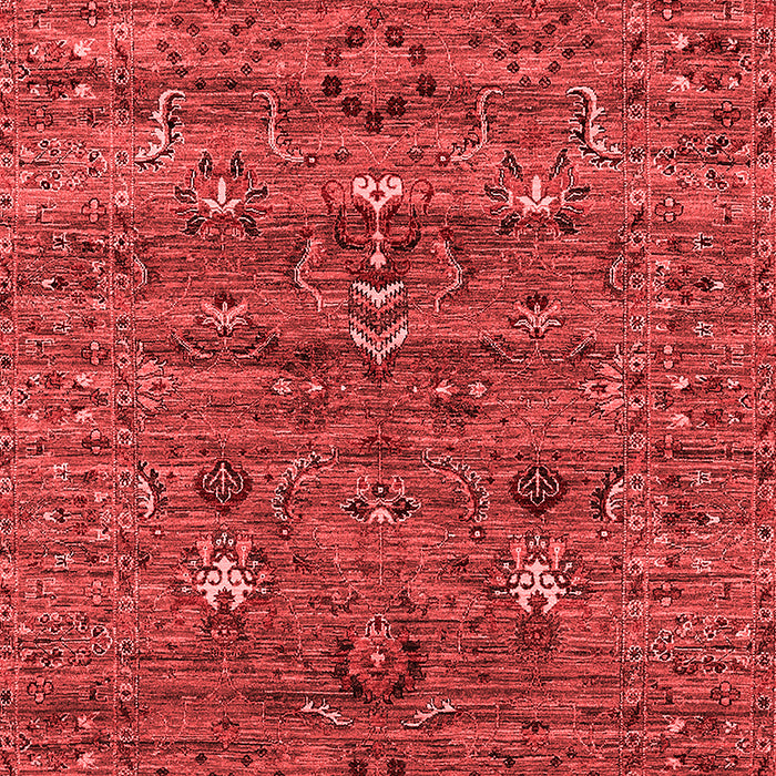 Machine Washable Oriental Red Industrial Rug, wshurb2404red