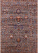 Mid-Century Modern Red Brown Oriental Rug, urb2404