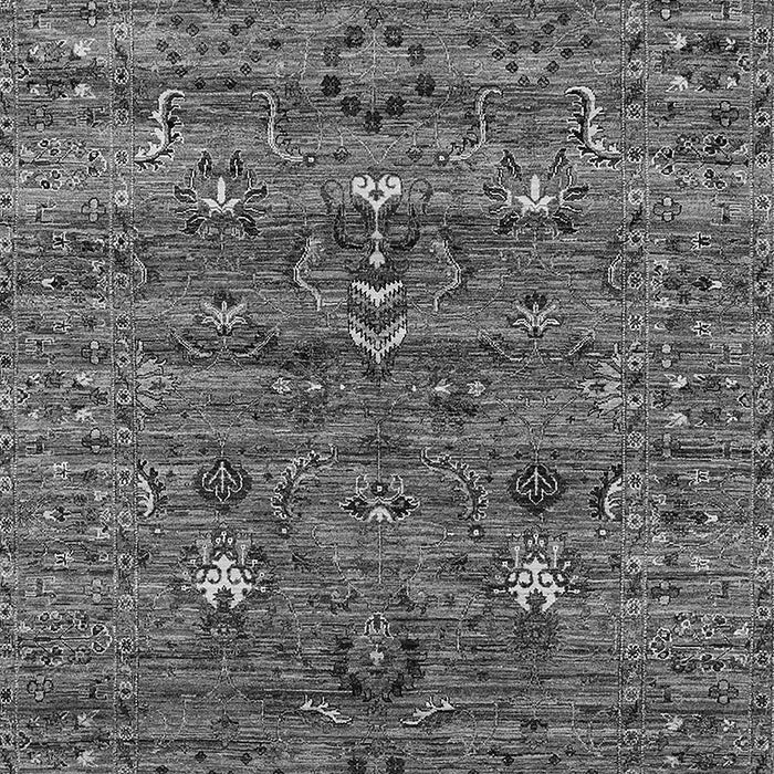 Machine Washable Oriental Gray Industrial Rug, wshurb2404gry