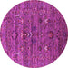 Round Oriental Pink Industrial Rug, urb2404pnk