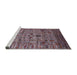 Sideview of Machine Washable Industrial Modern Velvet Maroon Purple Rug, wshurb2405