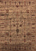 Machine Washable Oriental Brown Industrial Rug, wshurb2405brn