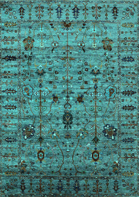 Oriental Turquoise Industrial Rug, urb2405turq