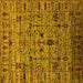 Square Oriental Yellow Industrial Rug, urb2405yw