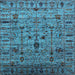 Square Oriental Light Blue Industrial Rug, urb2405lblu