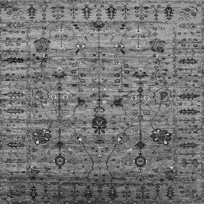 Square Oriental Gray Industrial Rug, urb2405gry