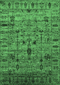 Oriental Emerald Green Industrial Rug, urb2405emgrn