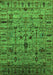 Machine Washable Oriental Green Industrial Area Rugs, wshurb2405grn