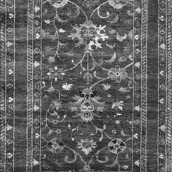 Machine Washable Oriental Gray Industrial Rug, wshurb2406gry