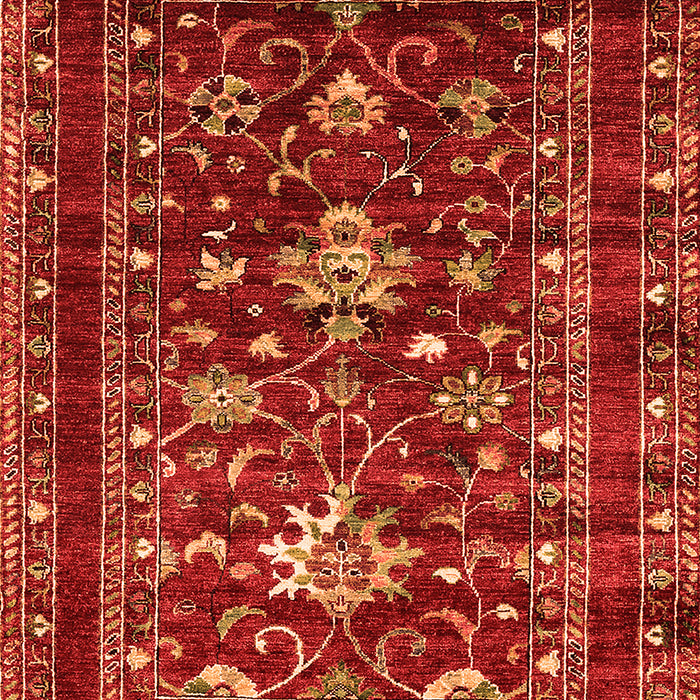 Machine Washable Oriental Orange Industrial Area Rugs, wshurb2406org
