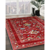 Mid-Century Modern Copper Red Pink Oriental Rug, urb2406