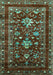 Oriental Turquoise Industrial Rug, urb2406turq