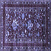 Square Oriental Blue Industrial Rug, urb2406blu