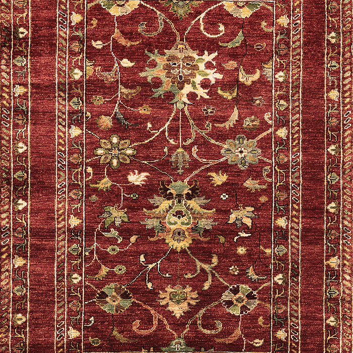 Machine Washable Oriental Brown Industrial Rug, wshurb2406brn