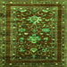 Square Oriental Green Industrial Rug, urb2406grn