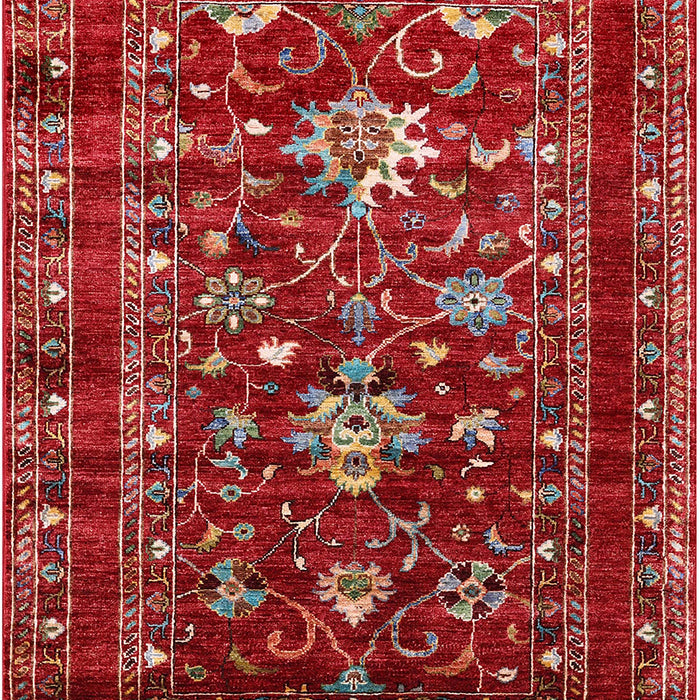 Mid-Century Modern Copper Red Pink Oriental Rug, urb2406