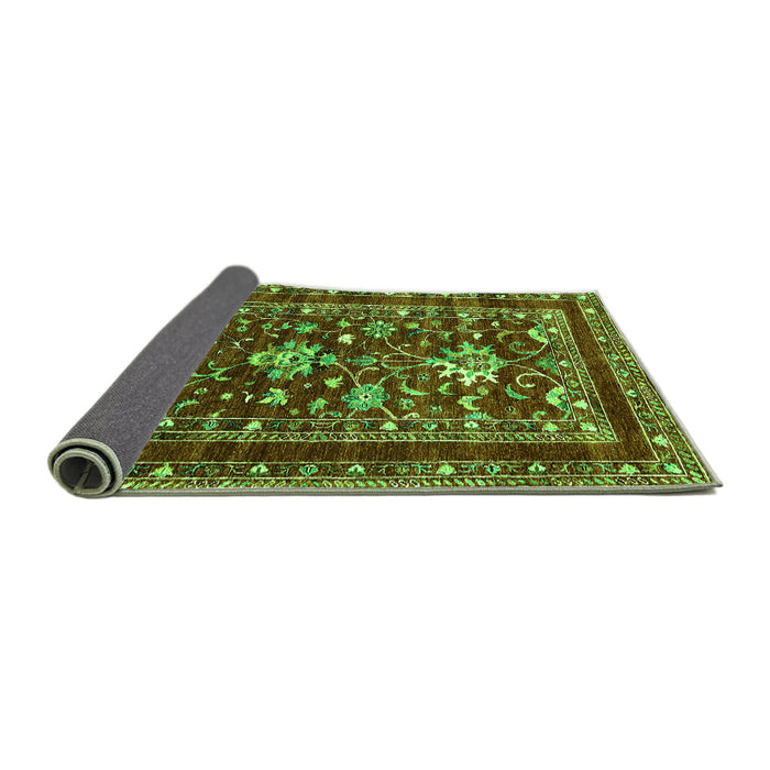 Sideview of Oriental Green Industrial Rug, urb2406grn
