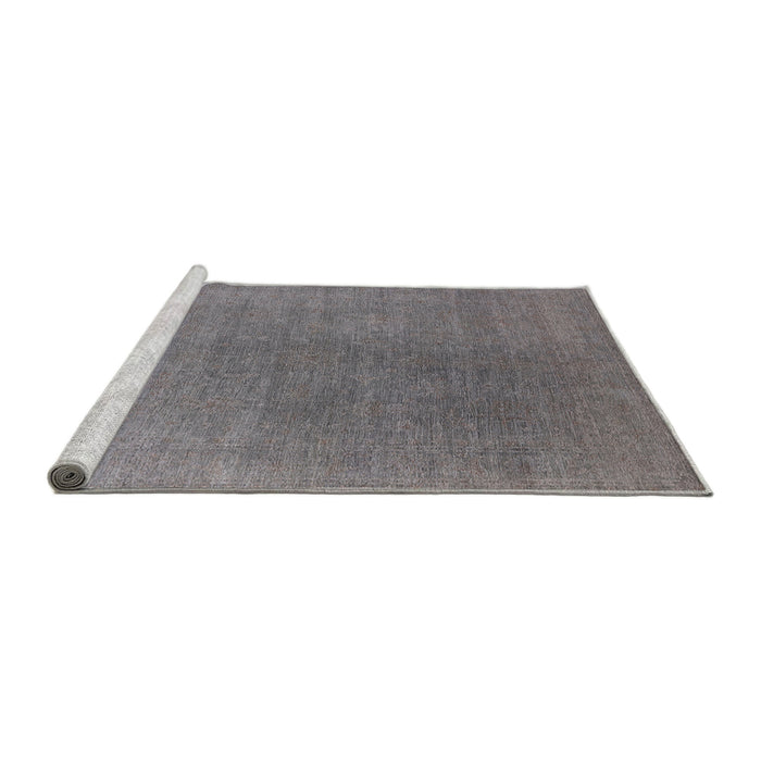 Sideview of Machine Washable Industrial Modern Gray Rug, wshurb2407