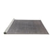 Sideview of Machine Washable Industrial Modern Gray Rug, wshurb2407