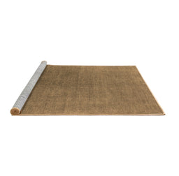 Sideview of Machine Washable Oriental Brown Industrial Rug, wshurb2407brn