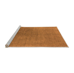 Sideview of Machine Washable Oriental Orange Industrial Area Rugs, wshurb2407org
