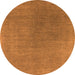 Round Oriental Orange Industrial Rug, urb2407org