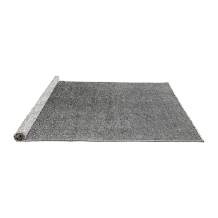 Sideview of Machine Washable Oriental Gray Industrial Rug, wshurb2407gry