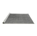 Sideview of Machine Washable Oriental Gray Industrial Rug, wshurb2407gry