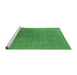 Sideview of Machine Washable Oriental Emerald Green Industrial Area Rugs, wshurb2407emgrn