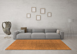 Machine Washable Oriental Orange Industrial Area Rugs in a Living Room, wshurb2407org