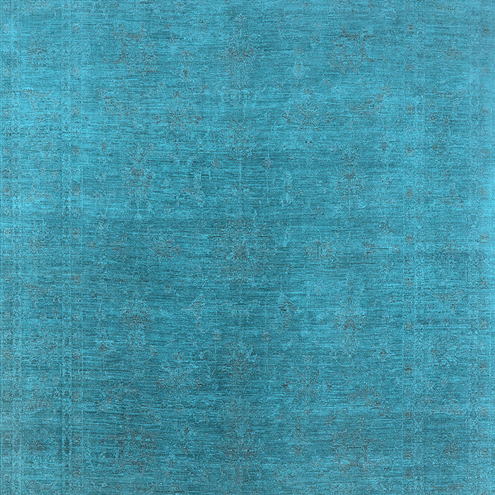 Machine Washable Oriental Light Blue Industrial Rug, wshurb2407lblu