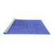 Sideview of Machine Washable Oriental Blue Industrial Rug, wshurb2407blu