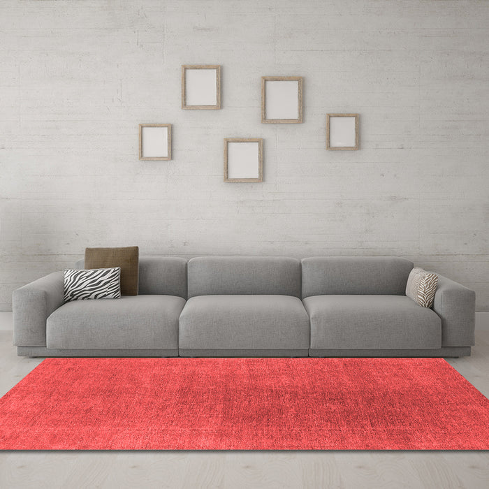 Industrial Red Washable Rugs