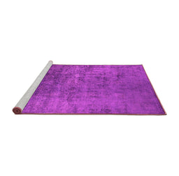 Sideview of Machine Washable Oriental Pink Industrial Rug, wshurb2408pnk