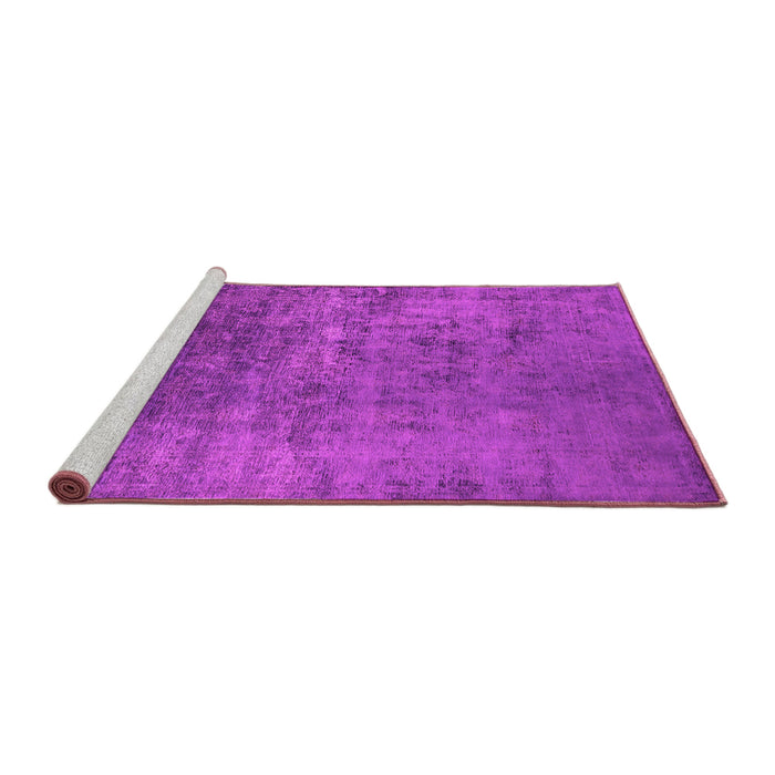 Sideview of Machine Washable Oriental Pink Industrial Rug, wshurb2408pnk