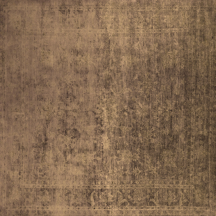 Square Oriental Brown Industrial Rug, urb2408brn
