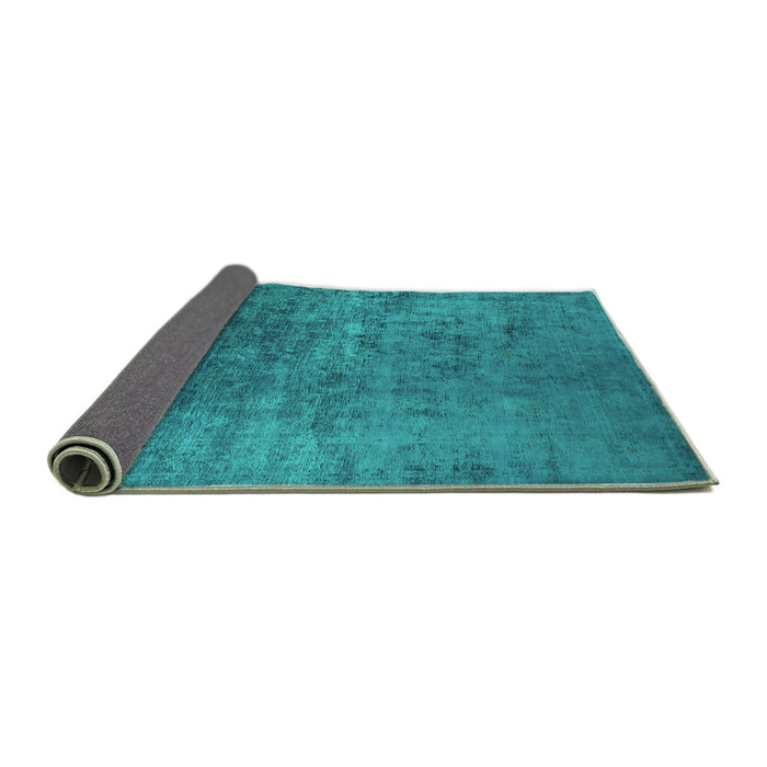 Sideview of Oriental Turquoise Industrial Rug, urb2408turq