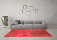 Machine Washable Oriental Red Industrial Rug, wshurb2408red