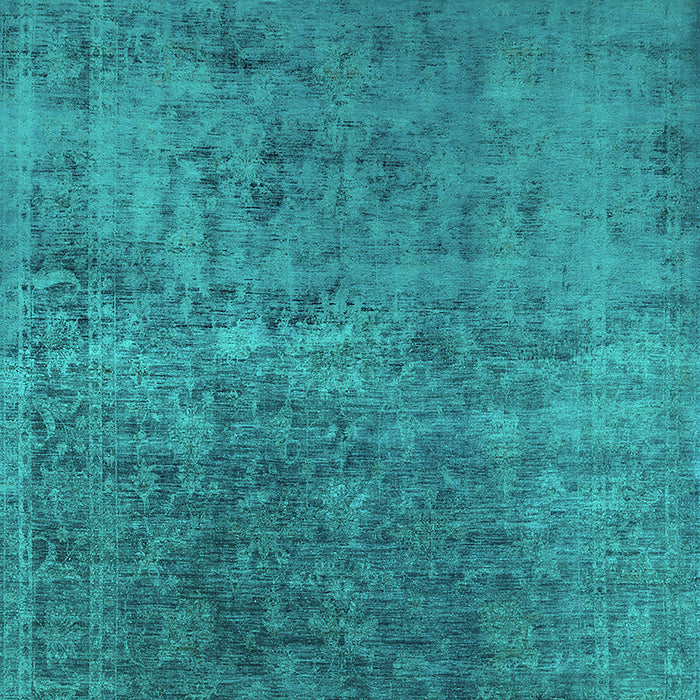 Machine Washable Oriental Turquoise Industrial Area Rugs, wshurb2408turq