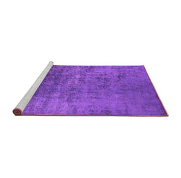 Sideview of Machine Washable Oriental Purple Industrial Area Rugs, wshurb2408pur