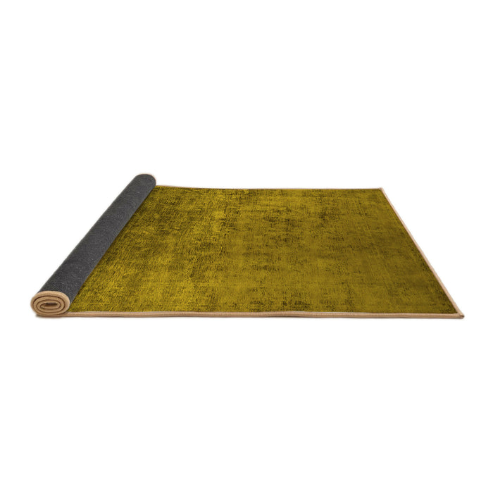 Sideview of Oriental Yellow Industrial Rug, urb2408yw