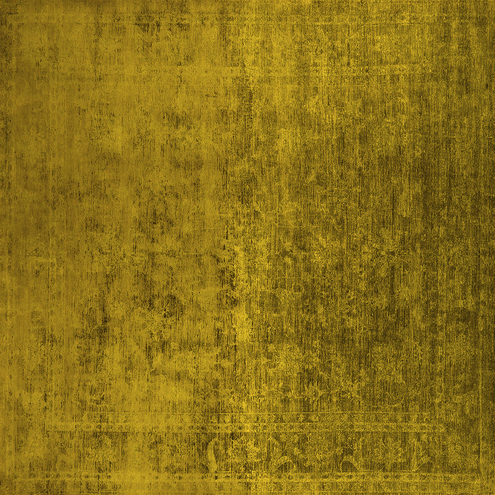 Square Machine Washable Oriental Yellow Industrial Rug, wshurb2408yw