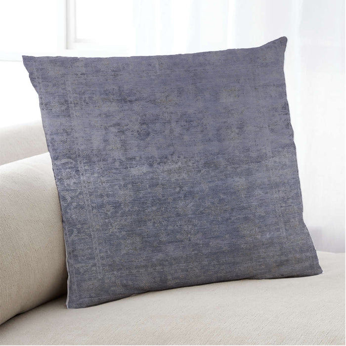 Lifestyle Image of Mid-Century Modern Urban Square Grape Purple Throw Pillow, 18 inch by 18 inch, pwurb2408
