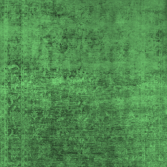 Machine Washable Oriental Emerald Green Industrial Area Rugs, wshurb2408emgrn