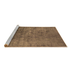 Sideview of Machine Washable Oriental Brown Industrial Rug, wshurb2408brn
