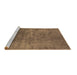 Sideview of Machine Washable Oriental Brown Industrial Rug, wshurb2408brn