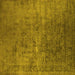 Square Oriental Yellow Industrial Rug, urb2408yw